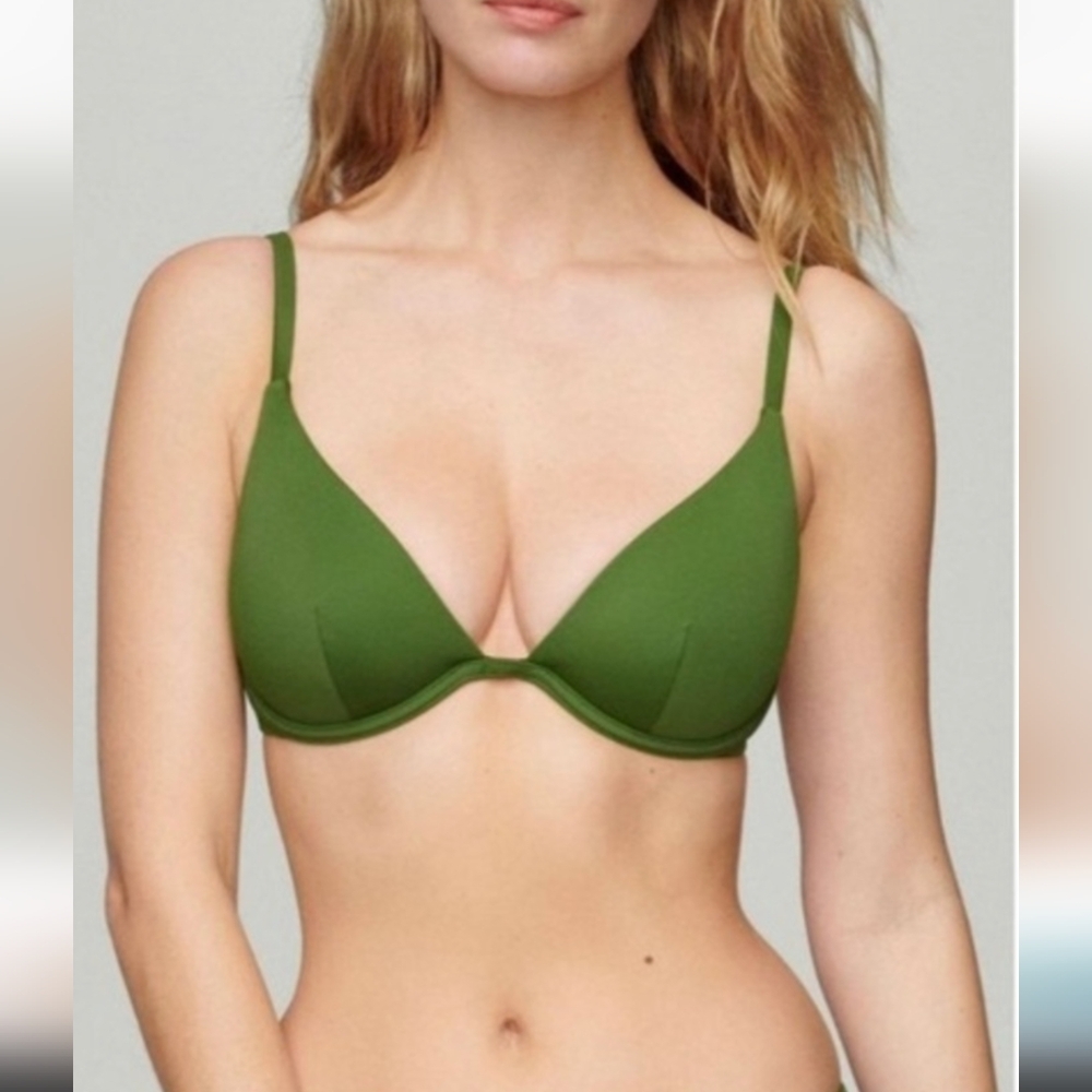 CUUP Plunge Swim Top Seaweed Size 6 (34C)